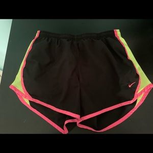 Black, Pink, and Yellow Nike Shorts